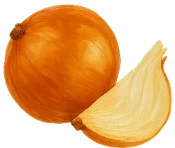Sweating cartoon onion